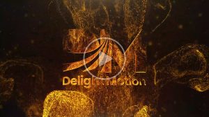 Gold Particle Logo Animation