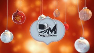 Dangling Xmas Balls Greetings