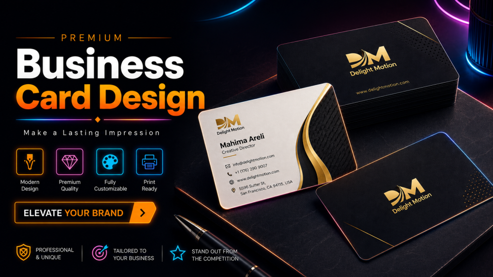 Professional business card design package
