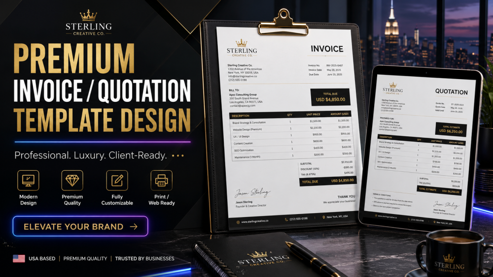 Invoice / Quotation Template Design