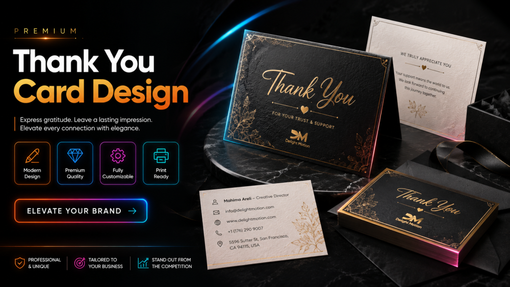 Thank You Card Design - Double Side