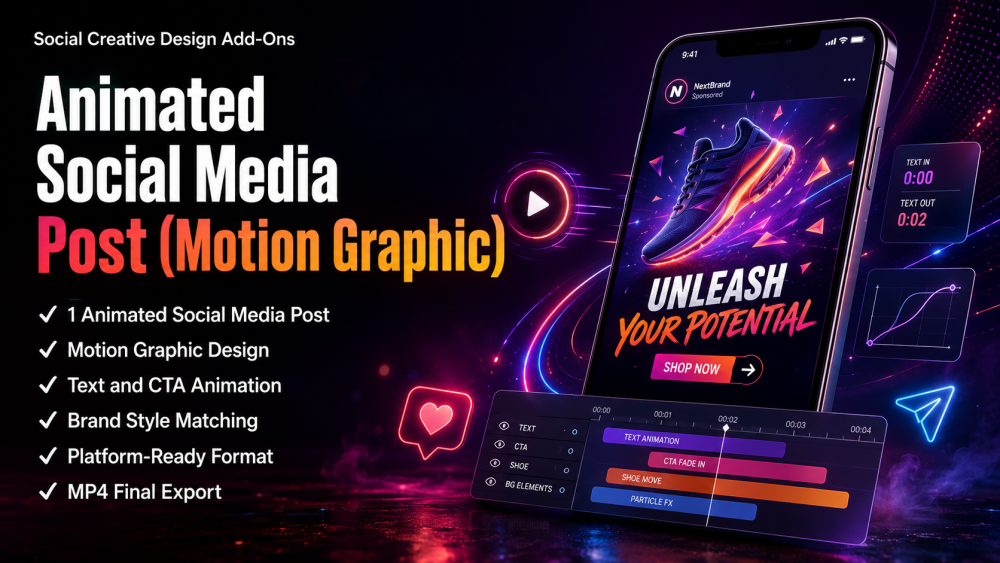 Social Creative Design Add-Ons - Animated Social Media Post