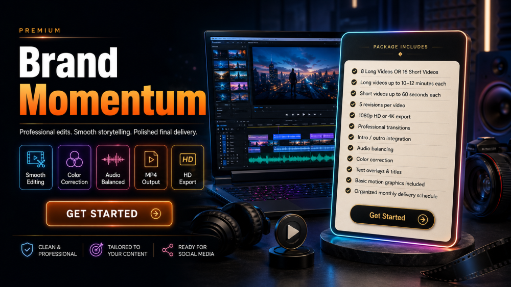 Monthly Video Editing Plan - Brand Momentum
