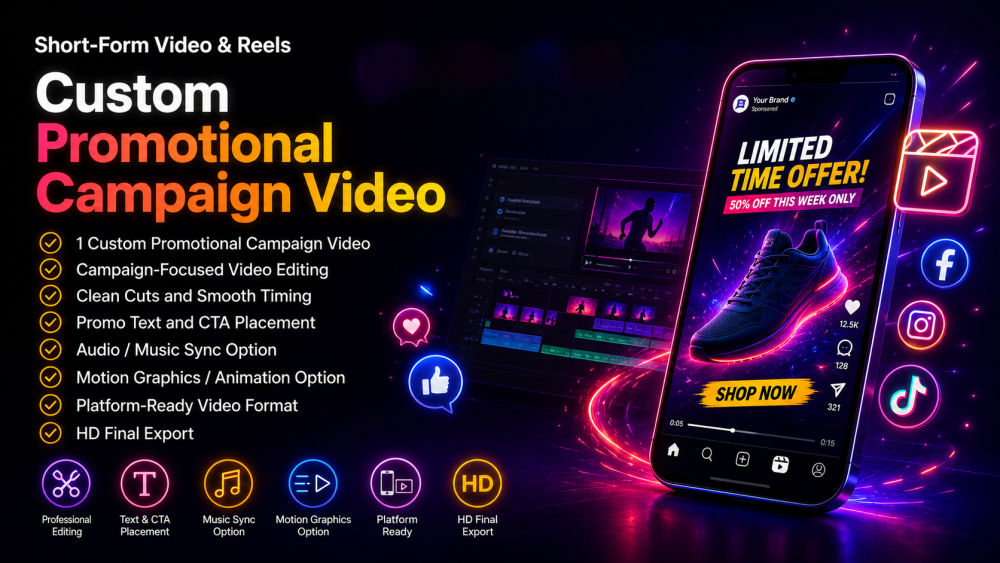 Social Video & Reels Add-Ons - Custom Promotional Campaign Video