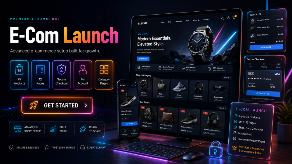 E-Commerce Website Design – E-Com Launch