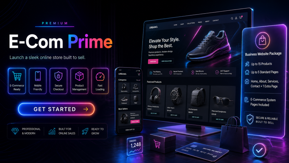 E-Commerce Website Design – E-Com Prime