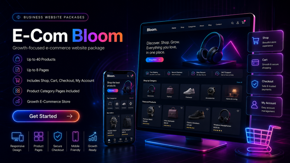 E-Commerce Website Design – E-Com Bloom