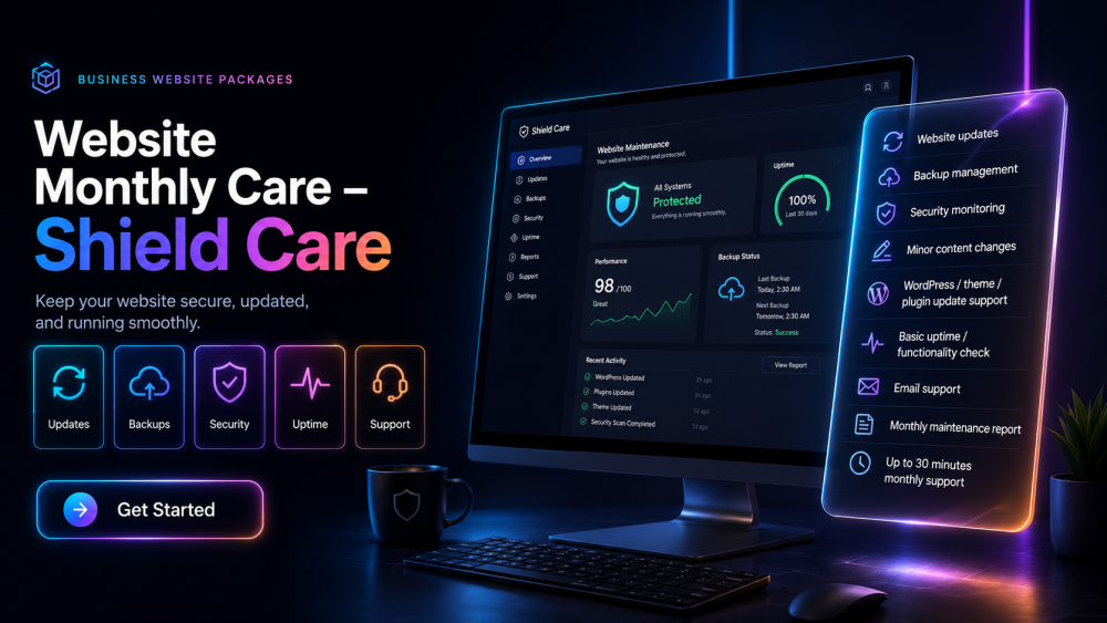 Website Monthly Care – Shield Care