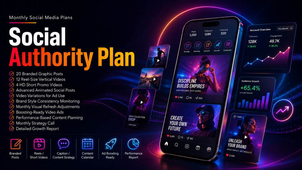 Monthly Social Media Plans - Social Authority