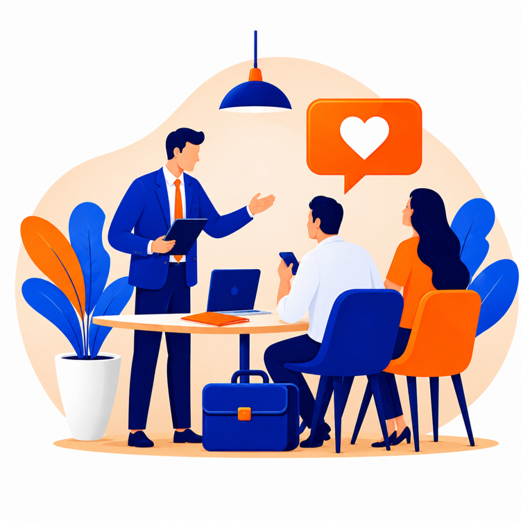 Consulting firm business creative service illustration