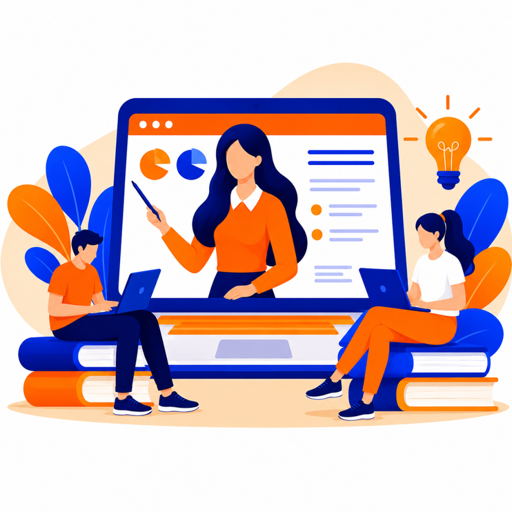 Education business creative service illustration