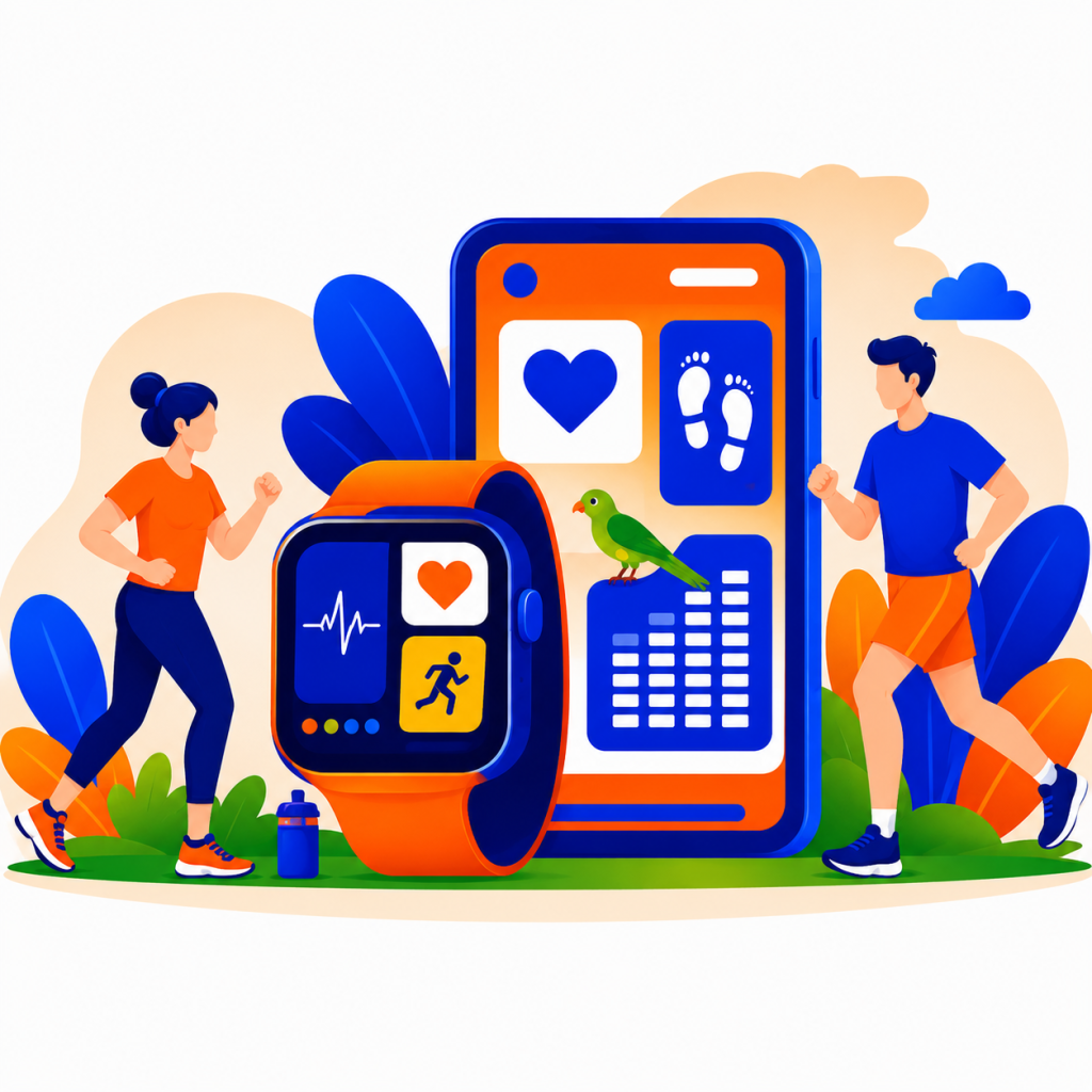 Gym and fitness business creative service illustration