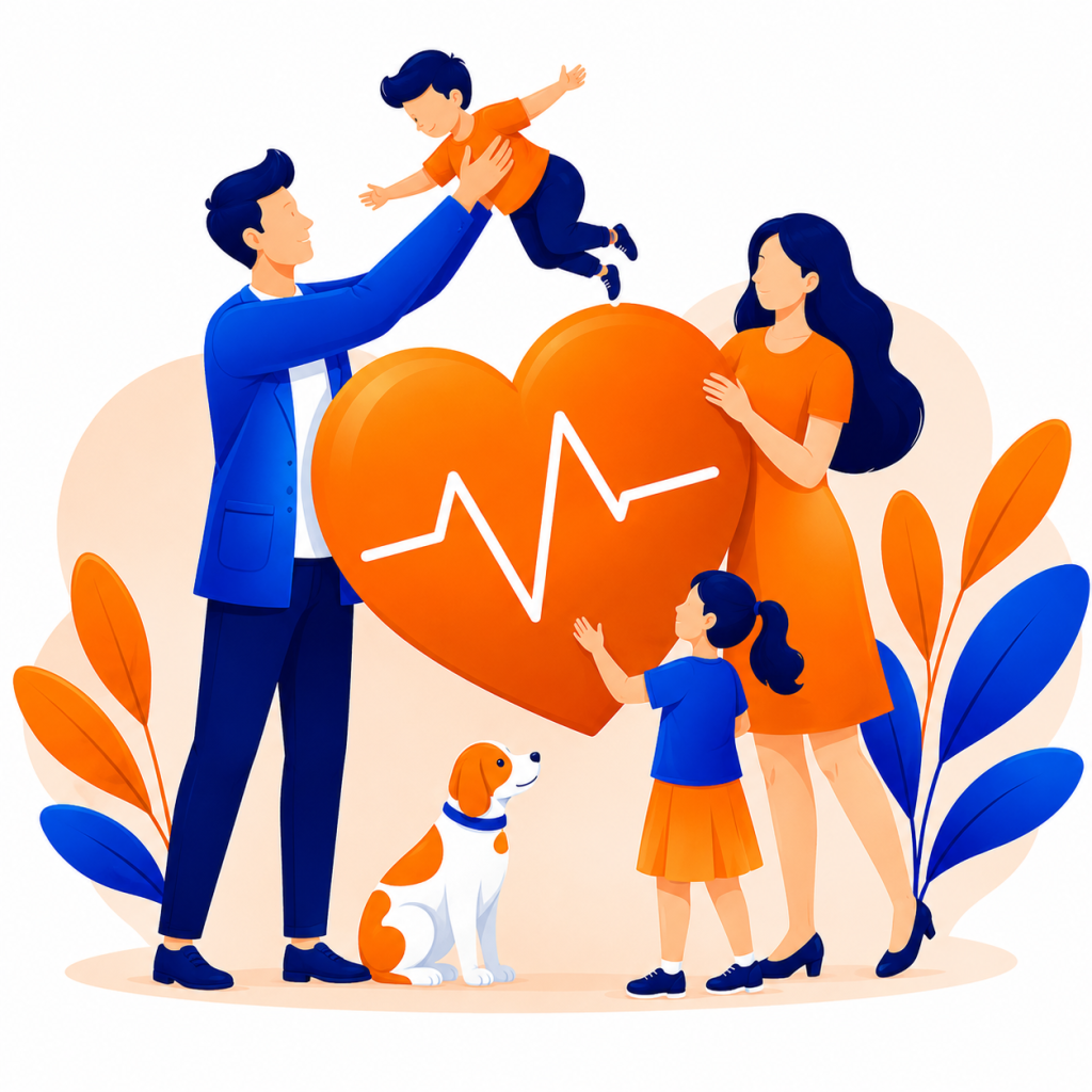 Healthcare doctor and hospital business illustration