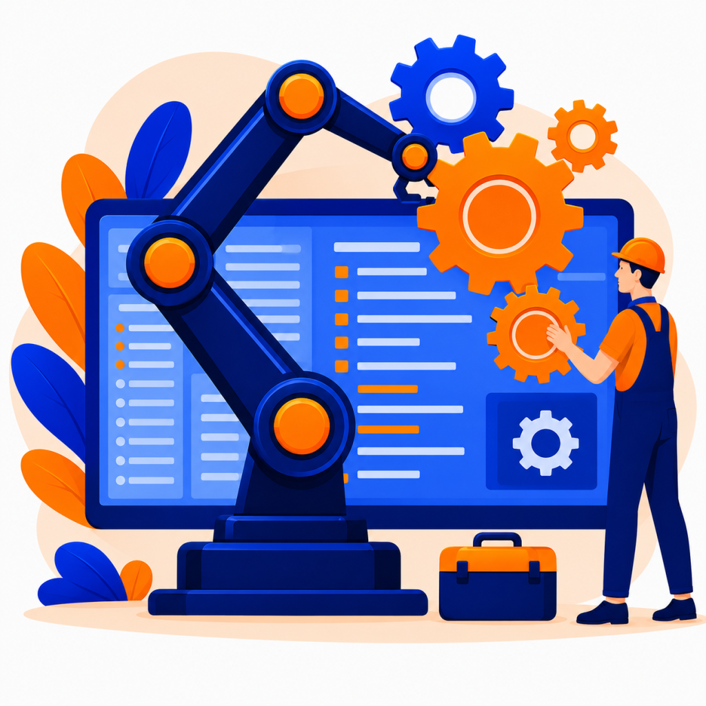 Manufacturing business creative service illustration