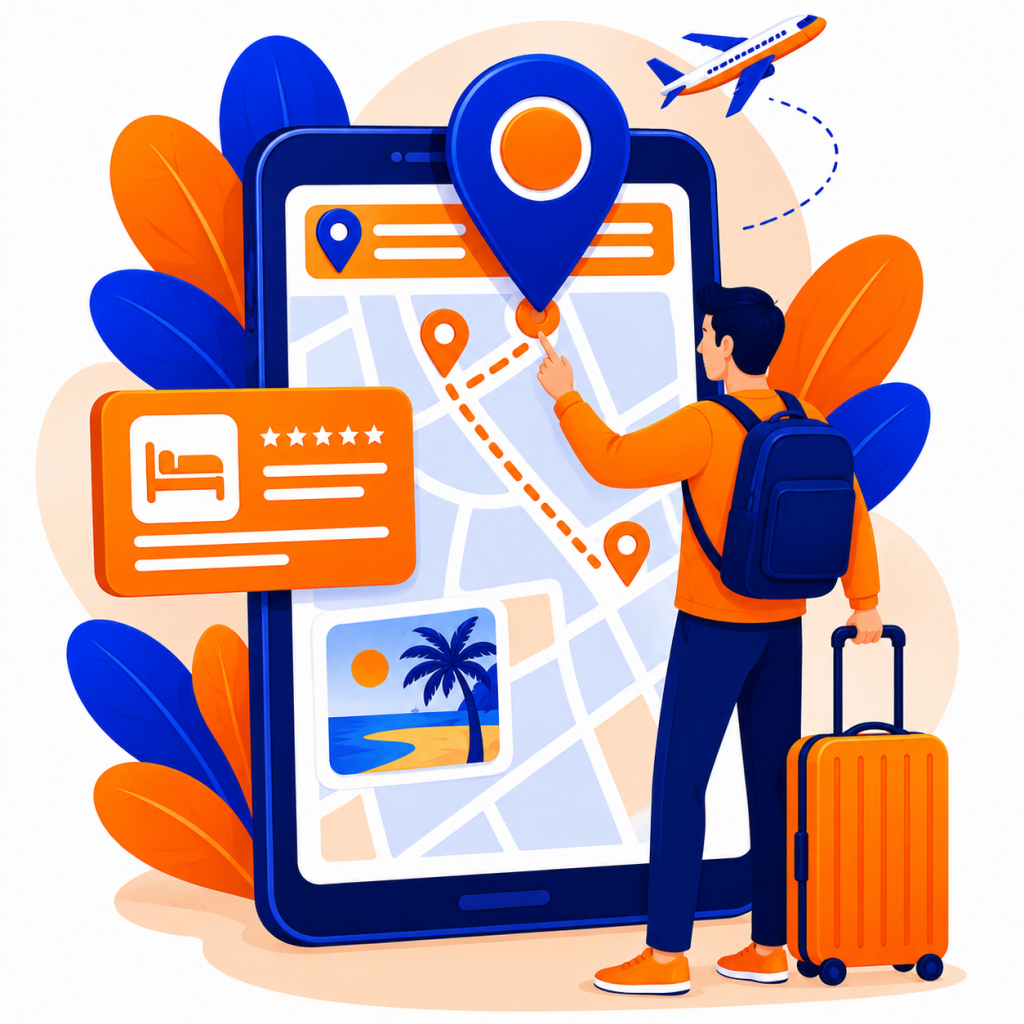 Travel business creative service illustration