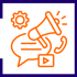 Social media marketing and content creation service illustration